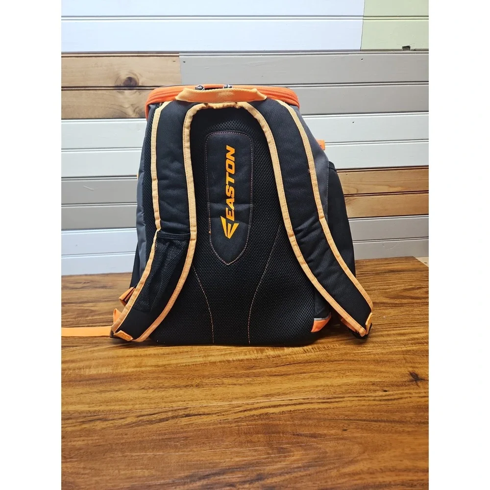 Easton Walk Off Baseball Softball Backpack Bat Bag Black  Orange Trim